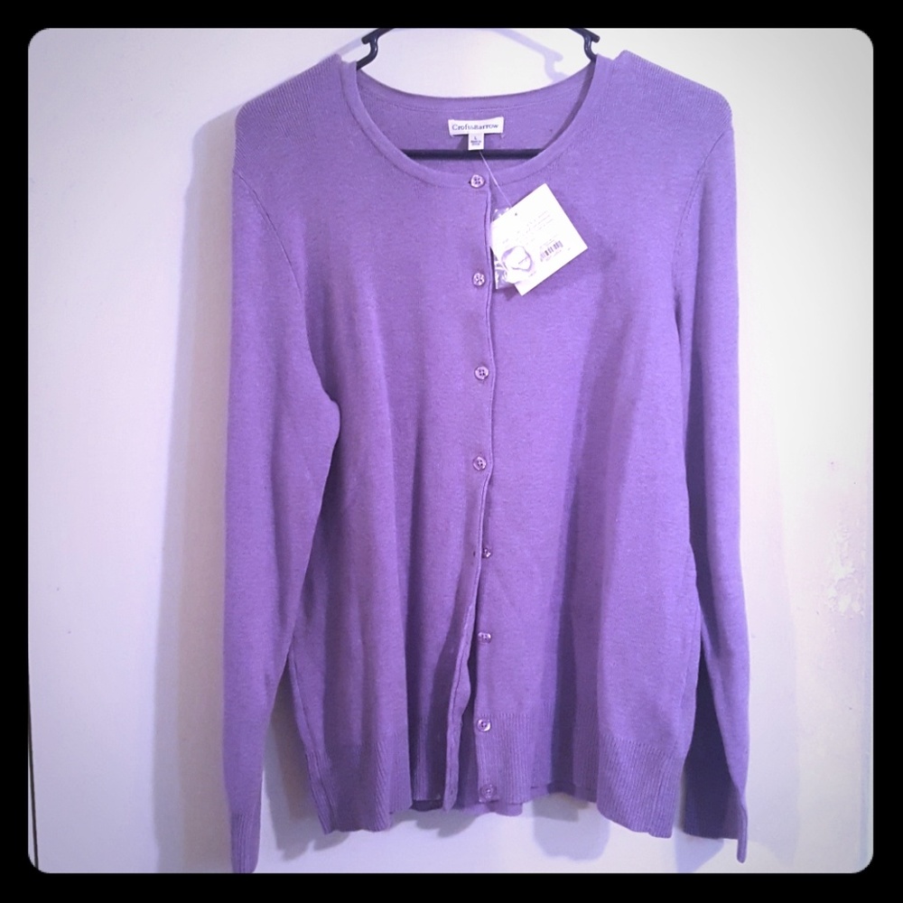 Lavender button up cardigan